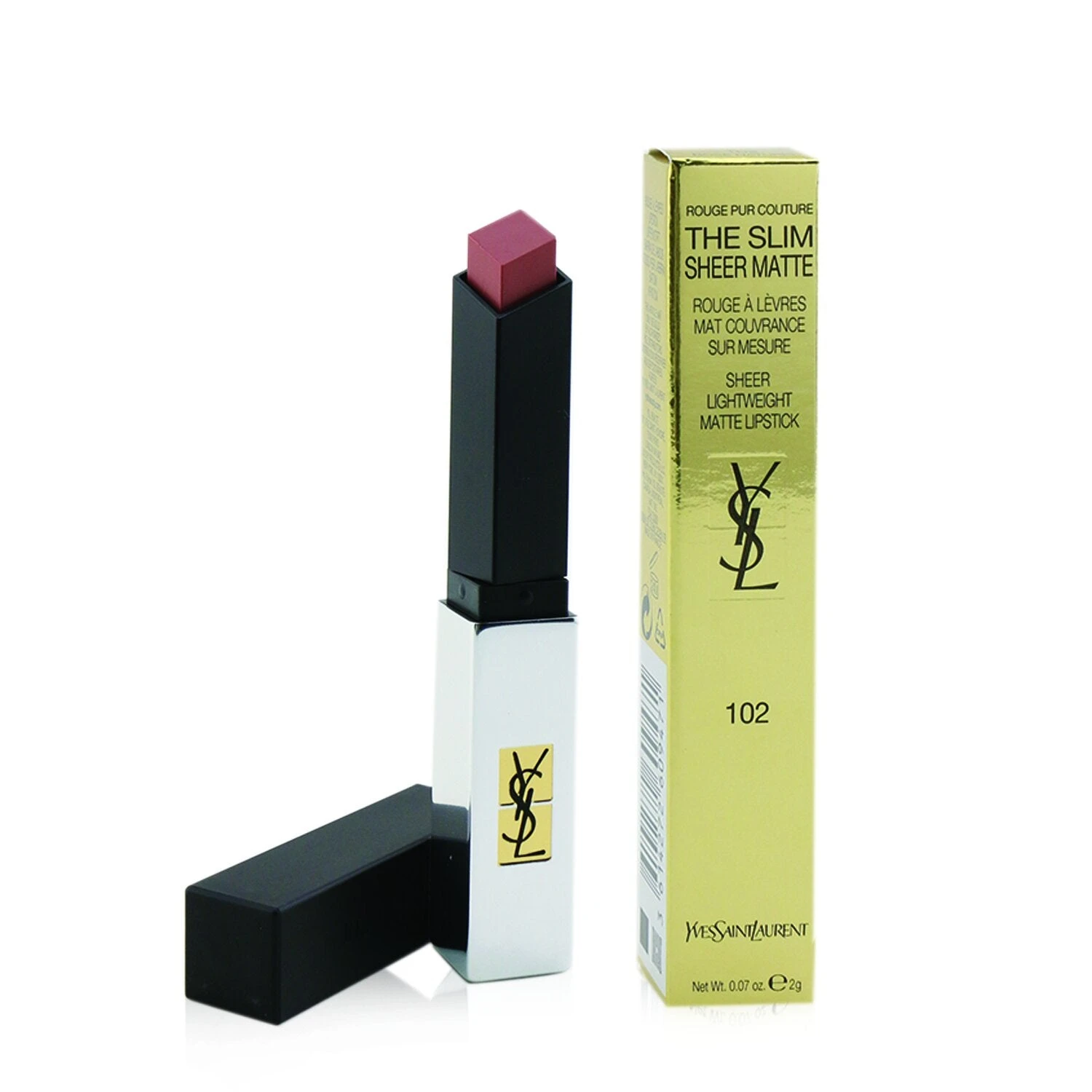 Yves Saint Laurent Rouge Pur Couture The Slim Sheer Matte Lipstick - # 101 Rouge Libre 2g/0.07oz - Image 8