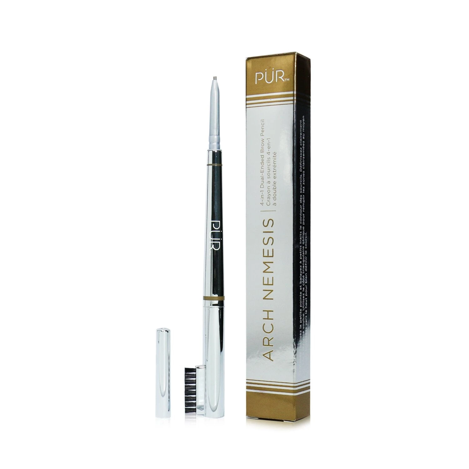 PUR (PurMinerals) Arch Nemesis 4 In 1 Dual Ended Brow Pencil - # Light 0.4g/0.01oz - Image 4