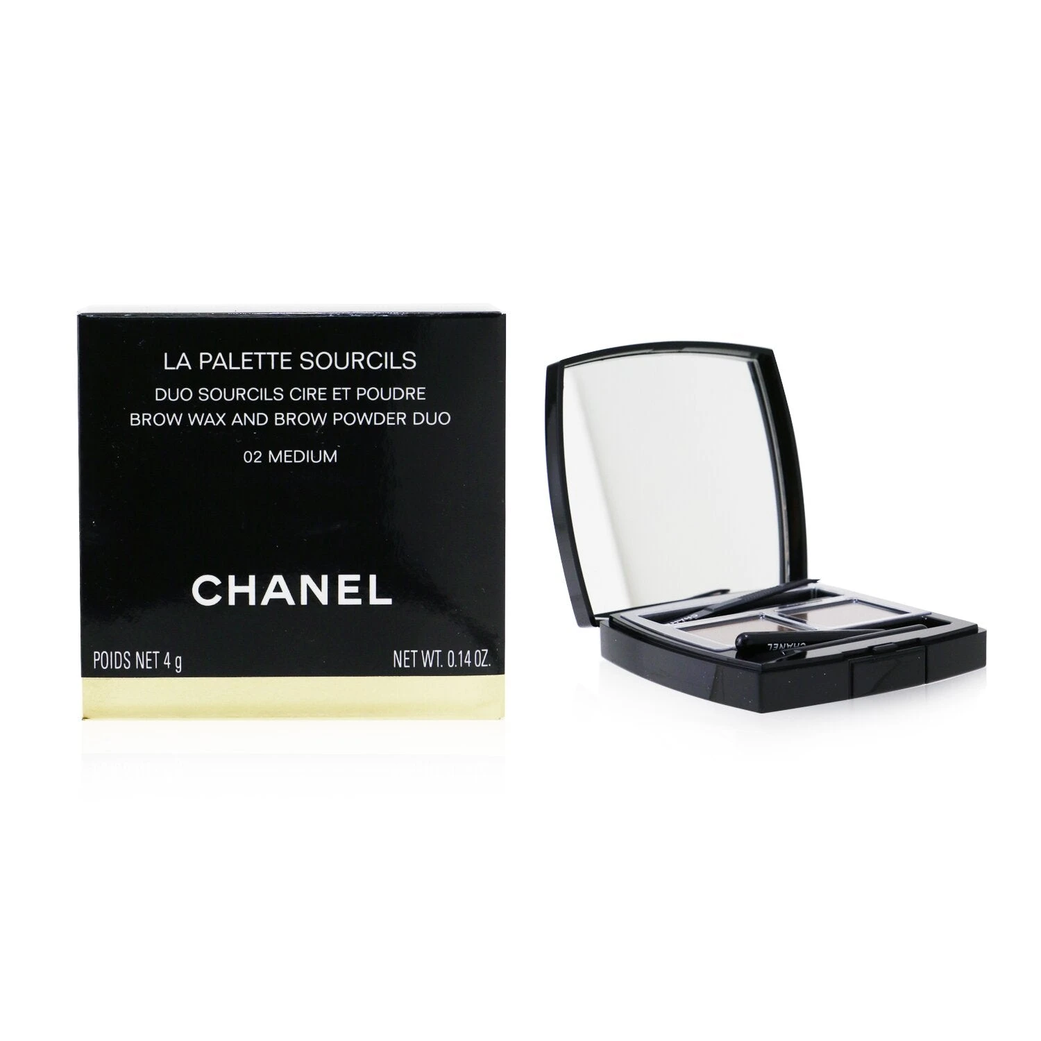 Chanel La Palette Sourcils Brow Wax & Brow Powder Duo - # 02 Medium 4g/0.14oz - Image 5