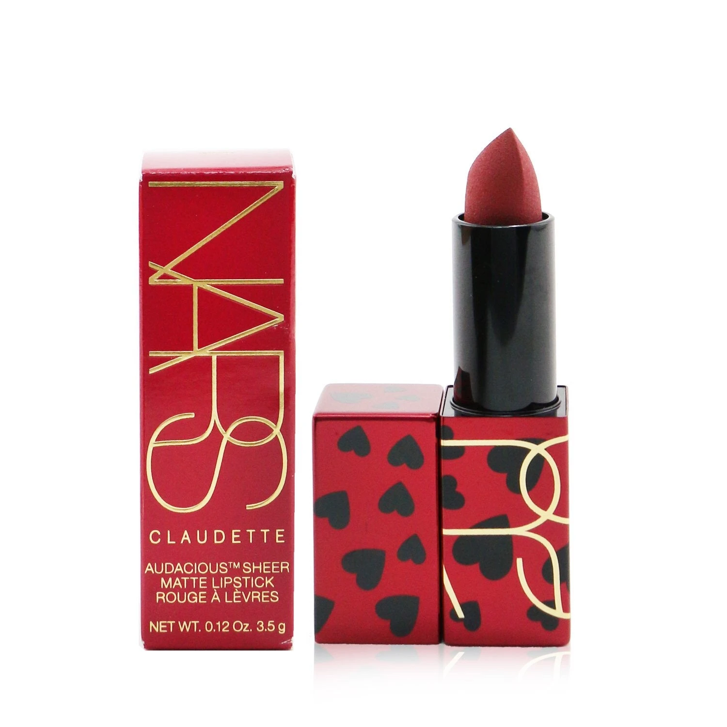 NARS Audacious Sheer Matte Lipstick (Claudette Collection) - # Sandrine (Scarlet Red) (Box Slightly Damaged) 3.5g/0.12oz - Image 2