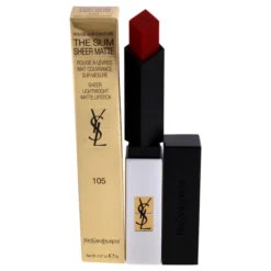 Yves Saint Laurent Rouge Pur Couture The Slim Sheer Matte Lipstick - 105 Red Uncovered By Yves Saint Laurent For Women - 0.07 Oz Lipstick