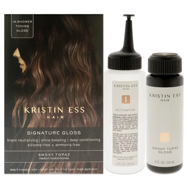 Kristin Ess Signature Hair Gloss - Smoky Topaz - Medium Neutral Bronde By Kristin Ess For Unisex - 1 Application Hair Color